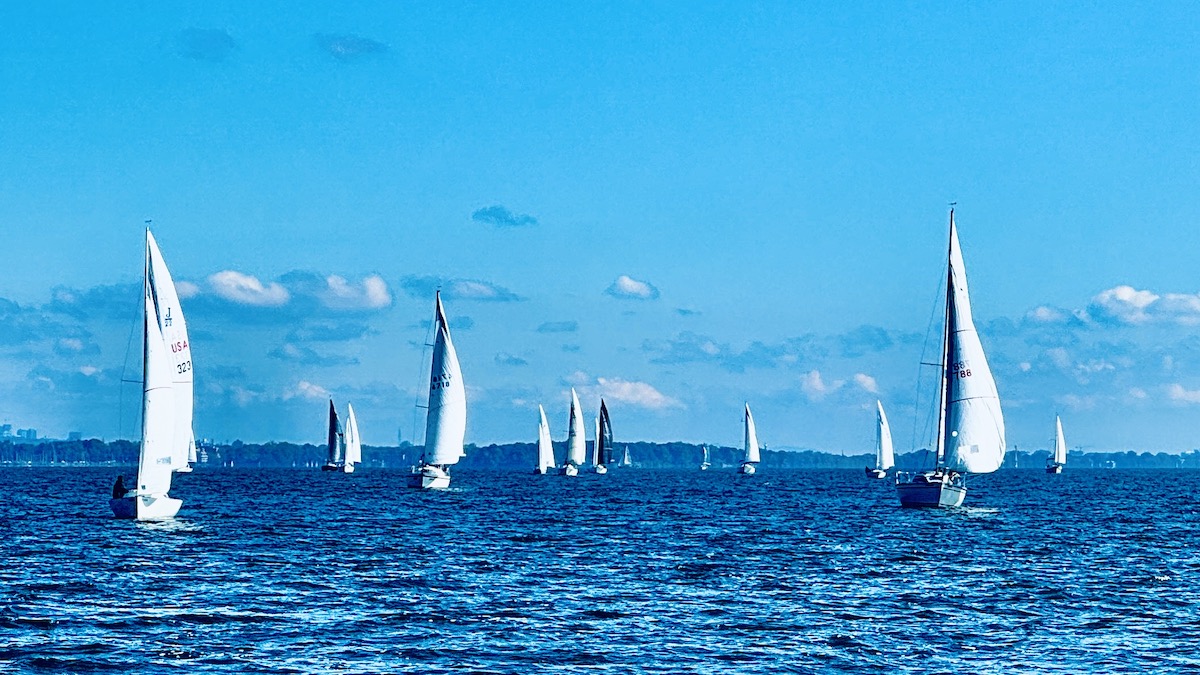 Blue skies and a big lead in this race