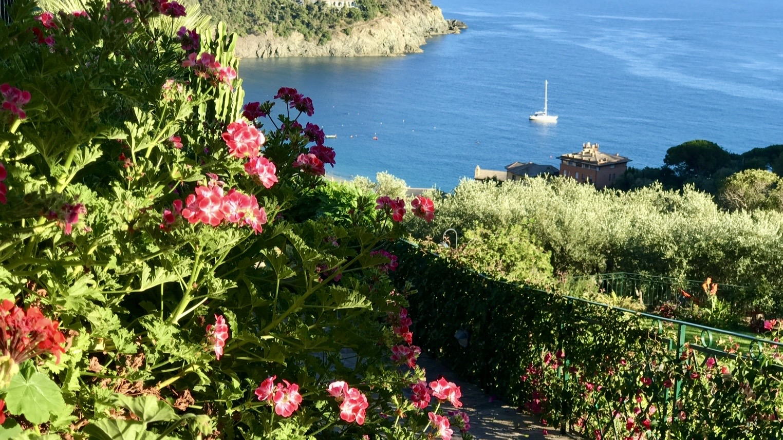 Anchored in Bonassola Bay, Cinque Terre, Italy 