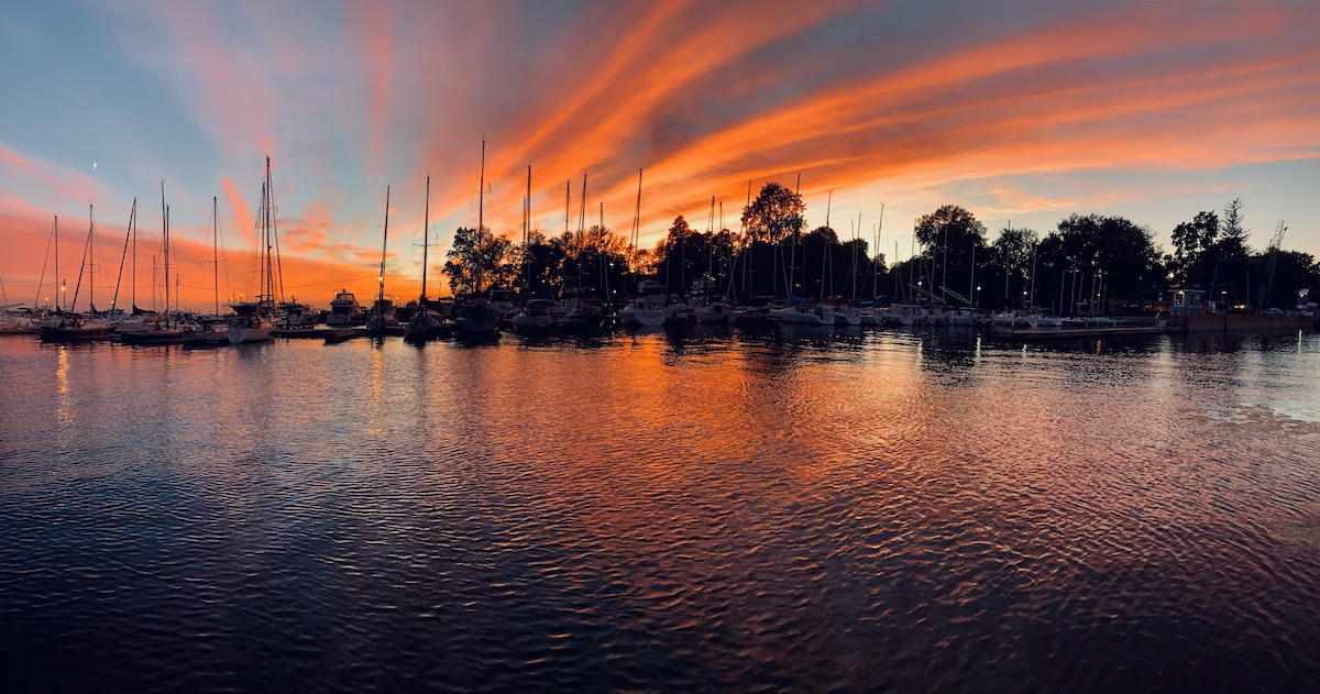 Stunning sky just before sunset